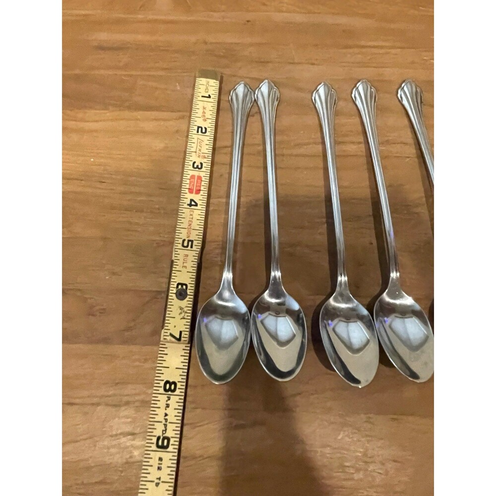 Oneida Community Clarette stainless Long Iced Tea Spoons - Picture 5 of 6